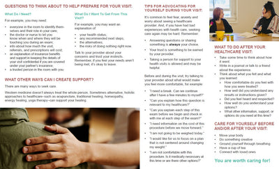 Survivor Brochure: Healthcare Guide For (And By) Survivors of Domestic and Sexual Violence